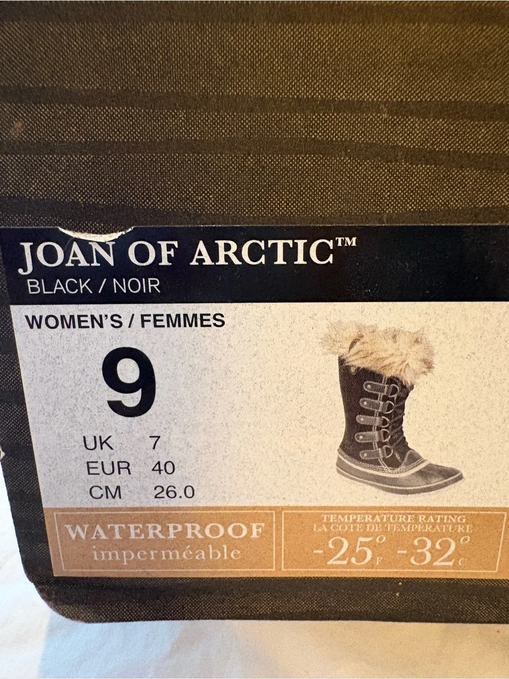 Sorel Joan of Arctic Women's Winter Boots - Black with Faux Fur